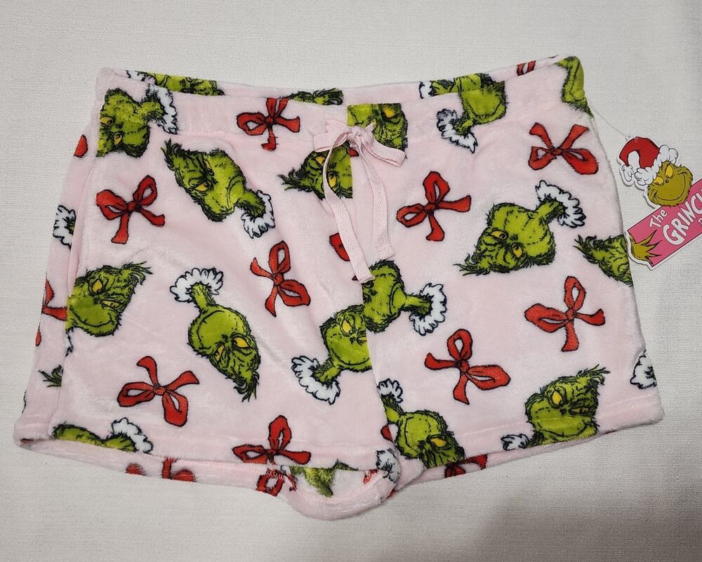 The grinch women's XL pajama shorts